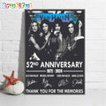 Van Halen 52nd Anniversary Thank You For The Memories Signatures Poster Canvas