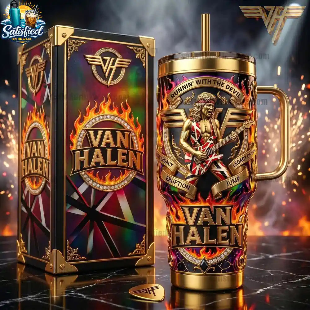 Van Halen 54th Anniversary Commomerative With Handle Yeti Tumbler