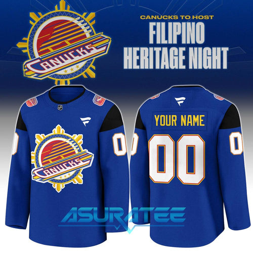 Vancouver Canucks x Filipino Heritage Night 2025 Hockey Jersey