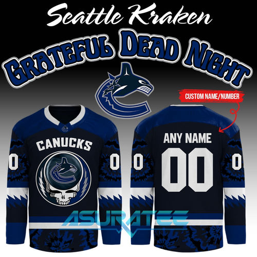 Vancouver Canucks x Grateful Dead Night Collab 2026 Hockey Jersey