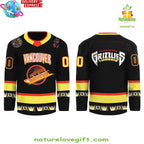 Vancouver Canucks Grizzlies Black Skate Hockey Jersey NHL