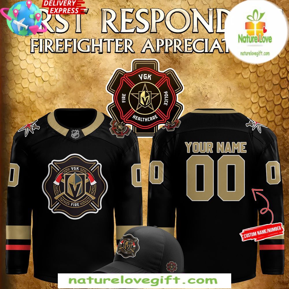 Vegas Golden Knights 2026 Firefighter Jersey Hockey Appreciation Night