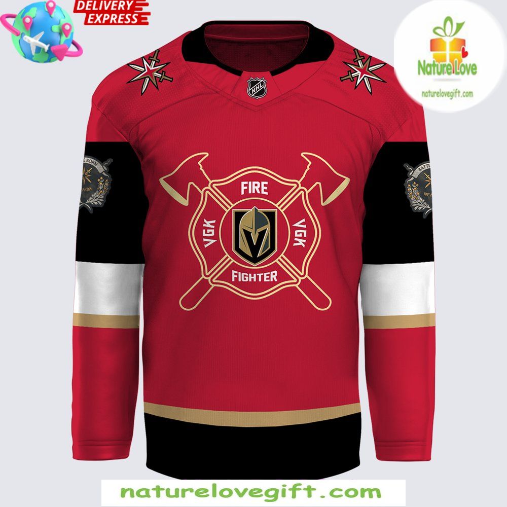 Golden Knights Firefighter Jersey Hockey Appreciation Night