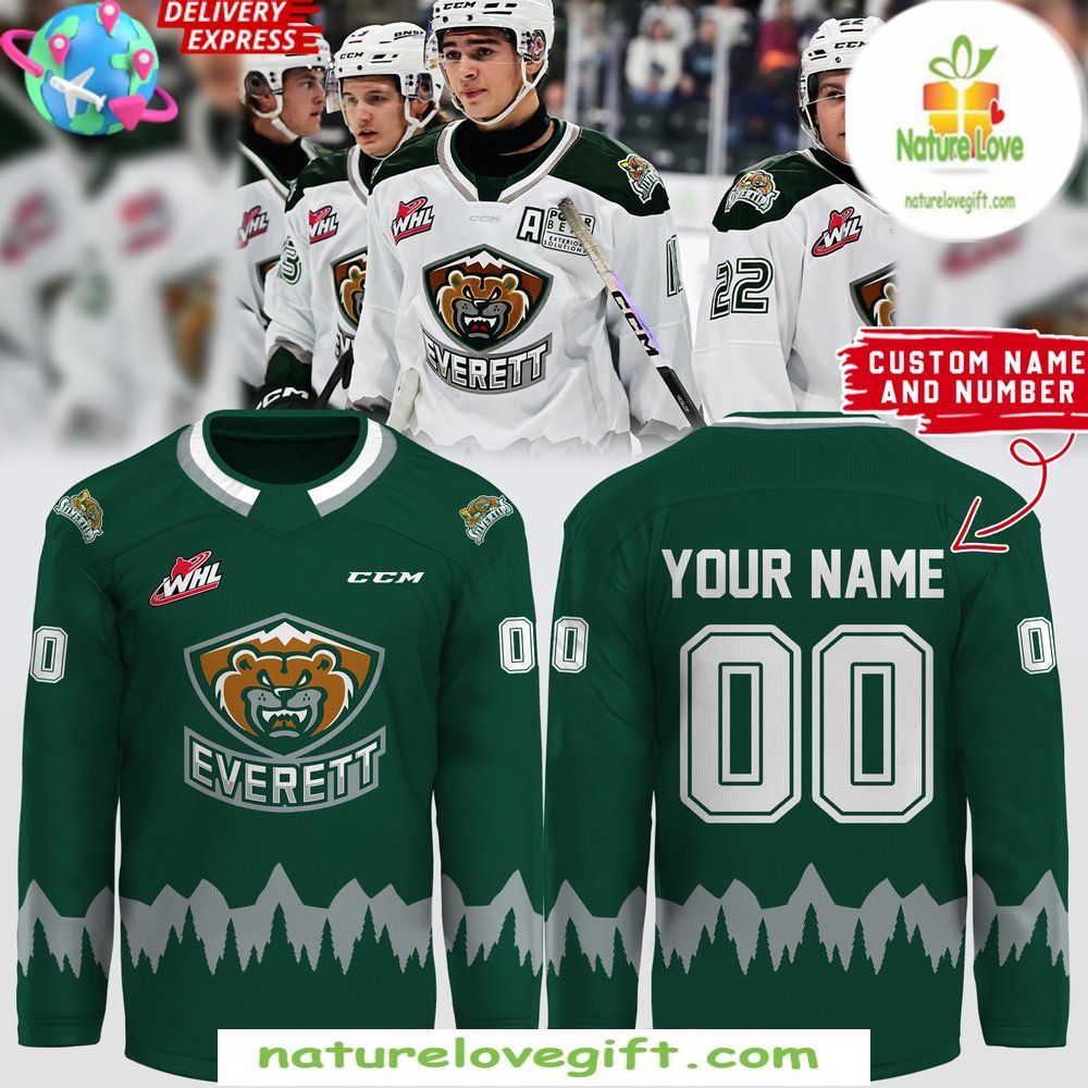 Everett Silvertips CCM Green Hockey Jersey 2026 WHL