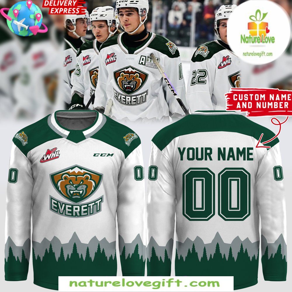 Everett Silvertips CCM White Hockey Jersey 2026 WHL