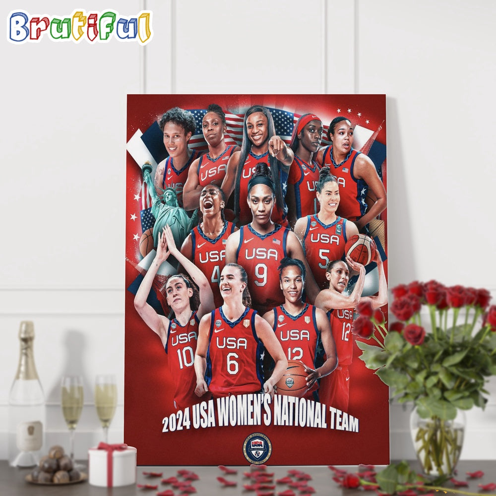 WNBA 2024 USA Women’s Nationnal Team Wall Art Poster Canvas