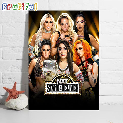 WWE NXT Womens Champion Stand And Deliver Wall Art Poster Canvas