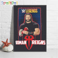 WWE Roman Reigns Legends Wall Art Poster Canvas