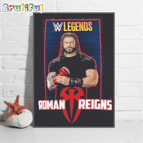 WWE Roman Reigns Legends Wall Art Poster Canvas