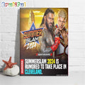 WWE SummerSlam 2024 Could Take Place On August 3rd In Cleveland Poster Canvas