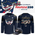 Washington Capitals 250th Anniversary of America Limited Edition Hockey Jersey