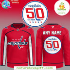 Washington Capitals 50th Anniversary Red Hockey Jersey