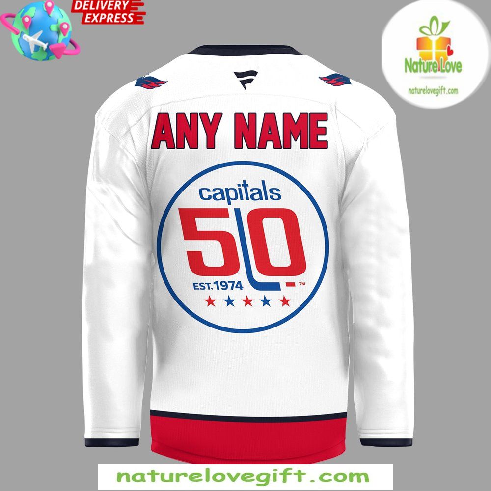 Washington Capitals 50th Anniversary White Hockey Jersey NHL