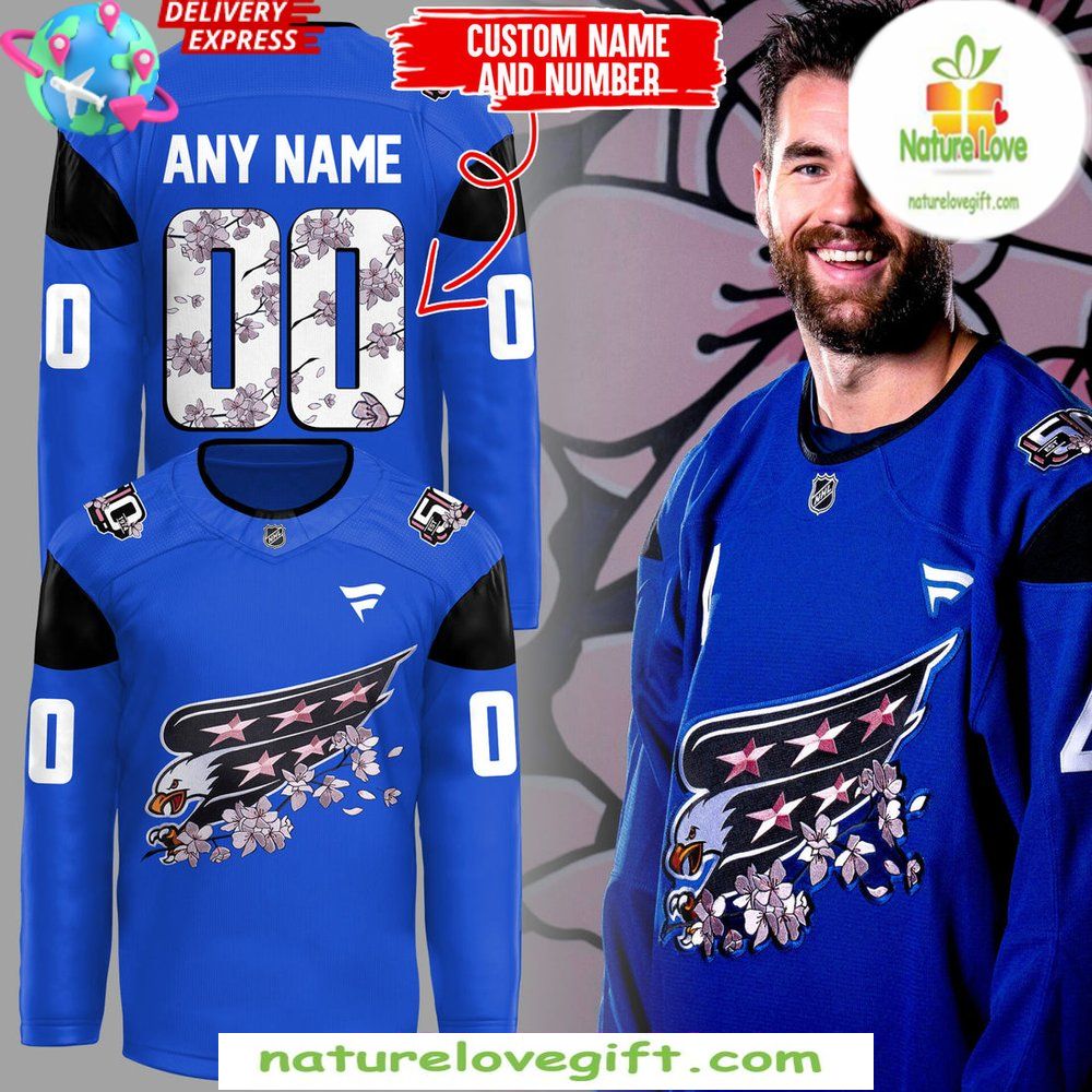 Washington Capitals 2026 Blue Cherry Bloom Jersey
