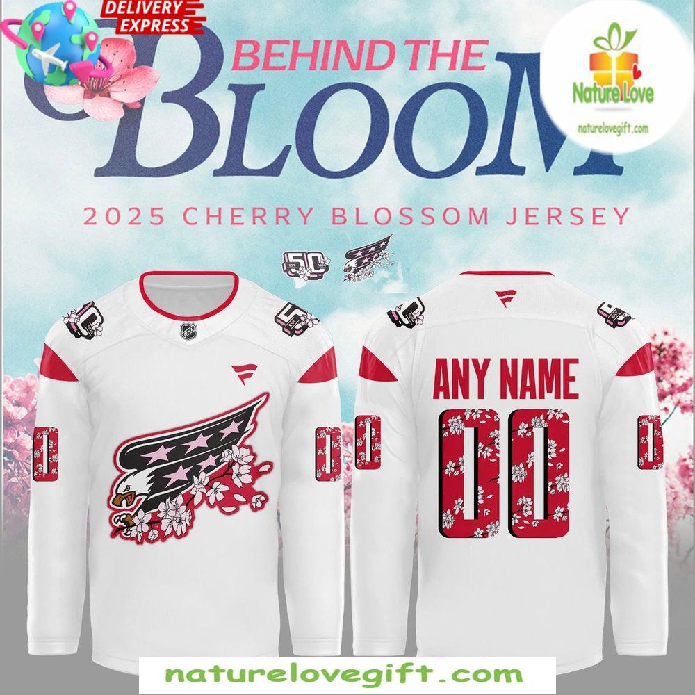 Washington Capitals 2026 Cherry Blossom Red Hockey Jersey