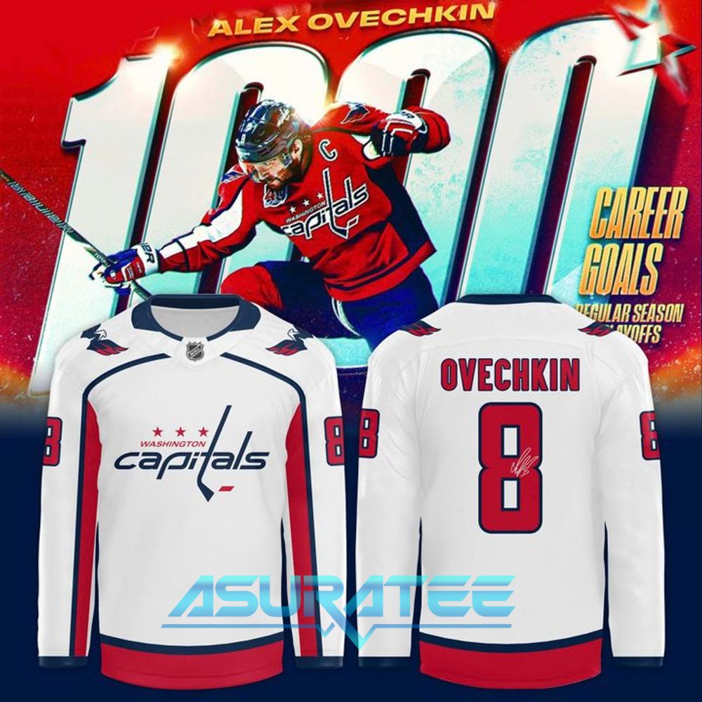Washington Capitals x Alex Ovechkin 1000th Career Goal Special Hockey Jersey