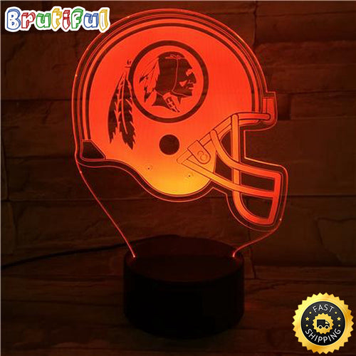 Washington Football Team Night Light 3D Illusion LED Lamp For Football Fans