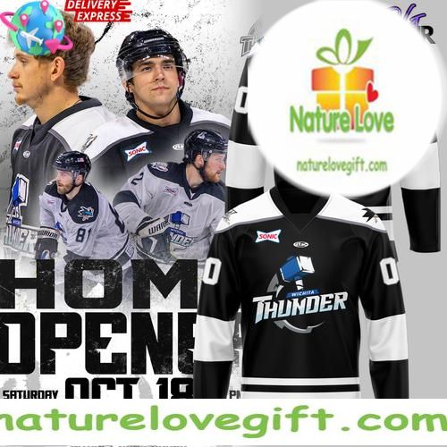 Wichita Thunder 2026 Black Hockey Jersey New Uniforms