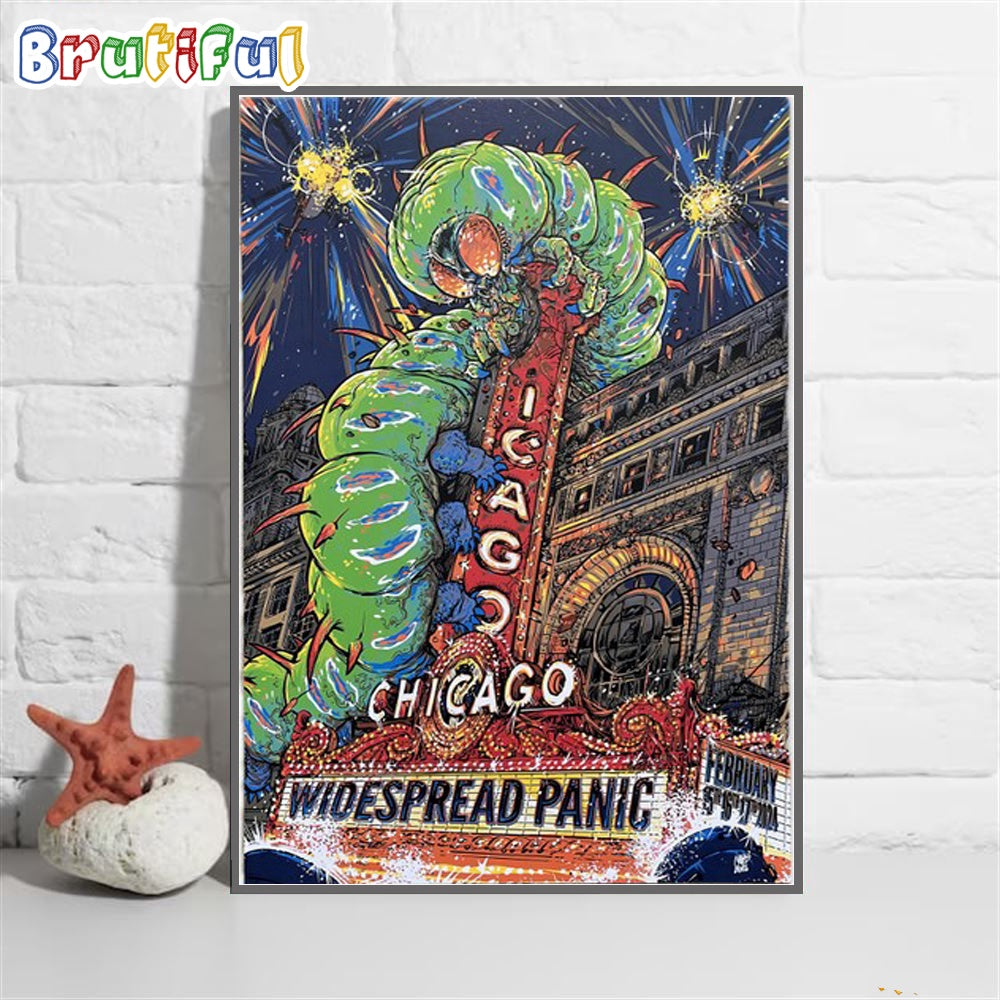 Widespread Panic Chicago February 2024 Tour Wall Art Poster Canvas