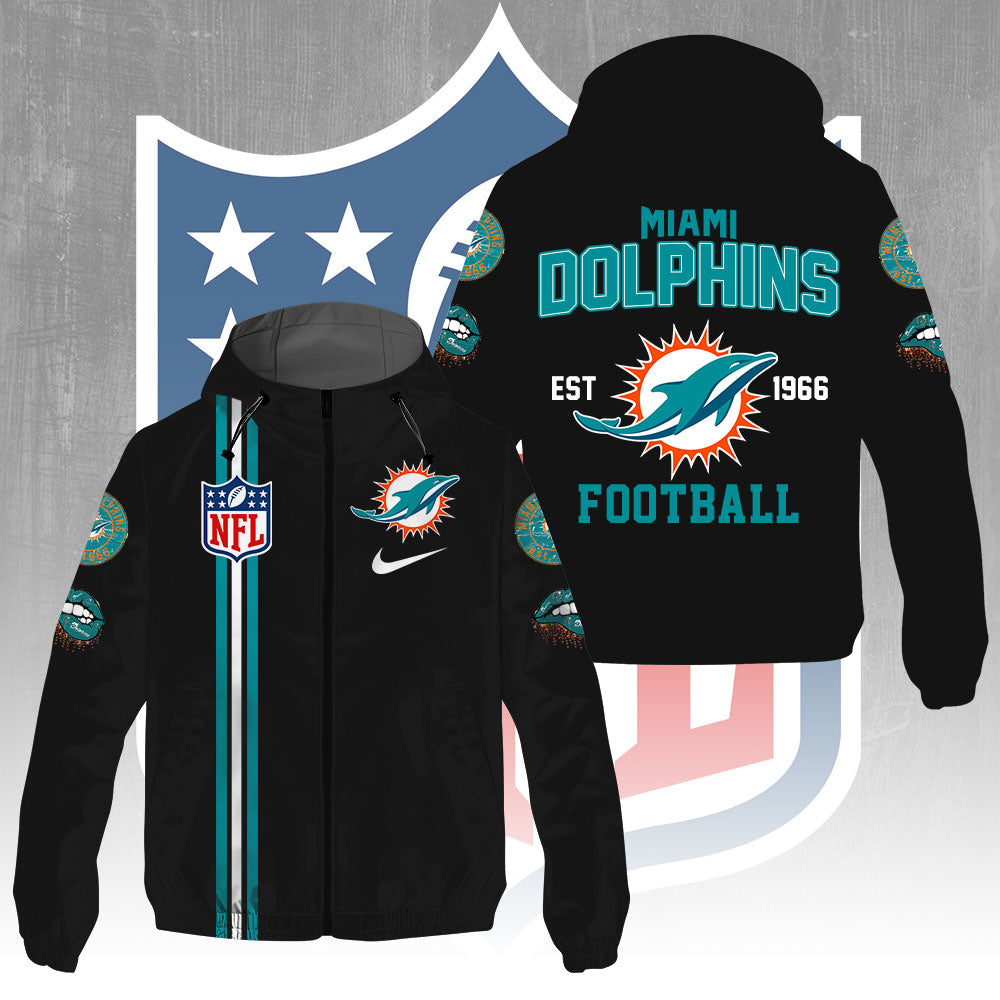 Miami Dolphins 3D Windbreaker Jacket – GNE4301