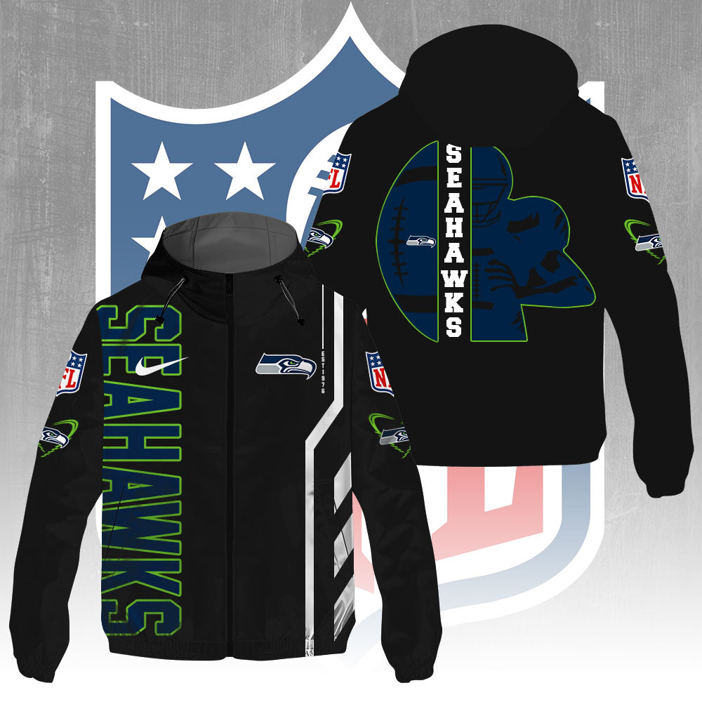 Seattle Seahawks 3D Windbreaker Jacket – GNE4372