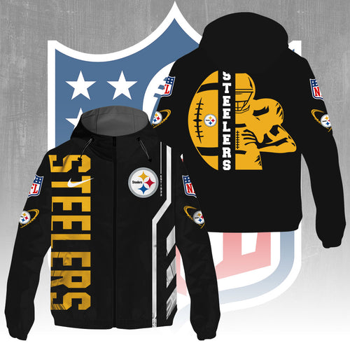 Pittsburgh Steelers 3D Windbreaker Jacket – GNE4375
