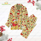 Winnie The Pooh Pajamas Pooh Santa Holiday Christmas Pjs