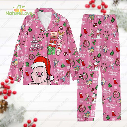 Winnie The Pooh Piglets Pajamas Pink Christmas Disney Pajamas