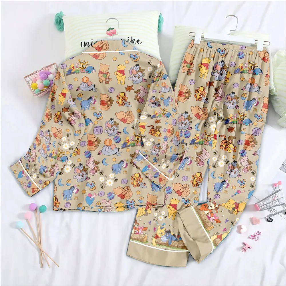 Winnie-the-Pooh Satin Pajama Set with Piping – TMTHU9465