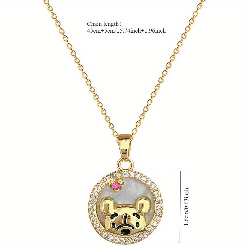 Winnie-the-Pooh Rhinestone Pendant Necklace – MAITMDROP168