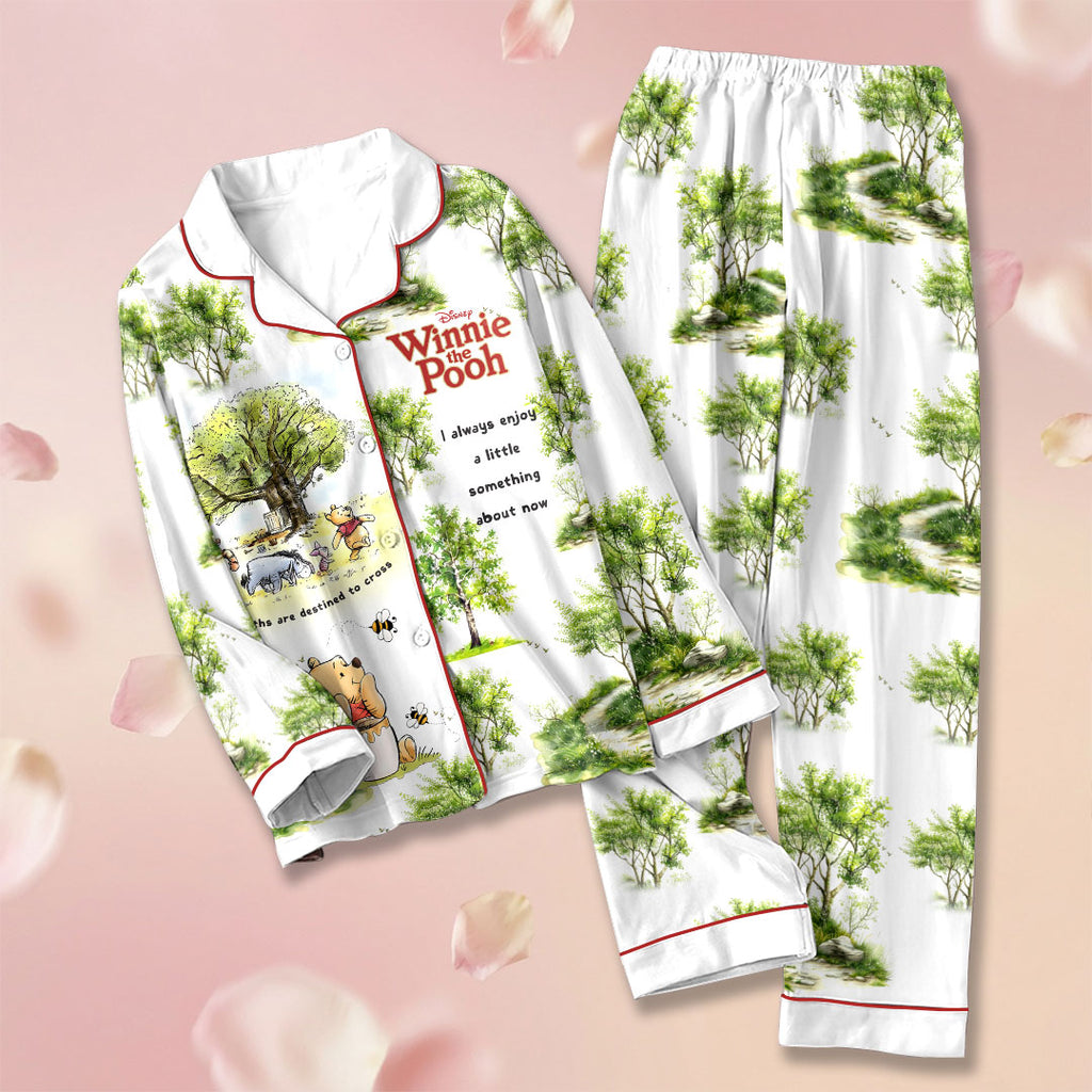 Winnie-the-Pooh Satin Pajama Set with Piping – HOATT19981