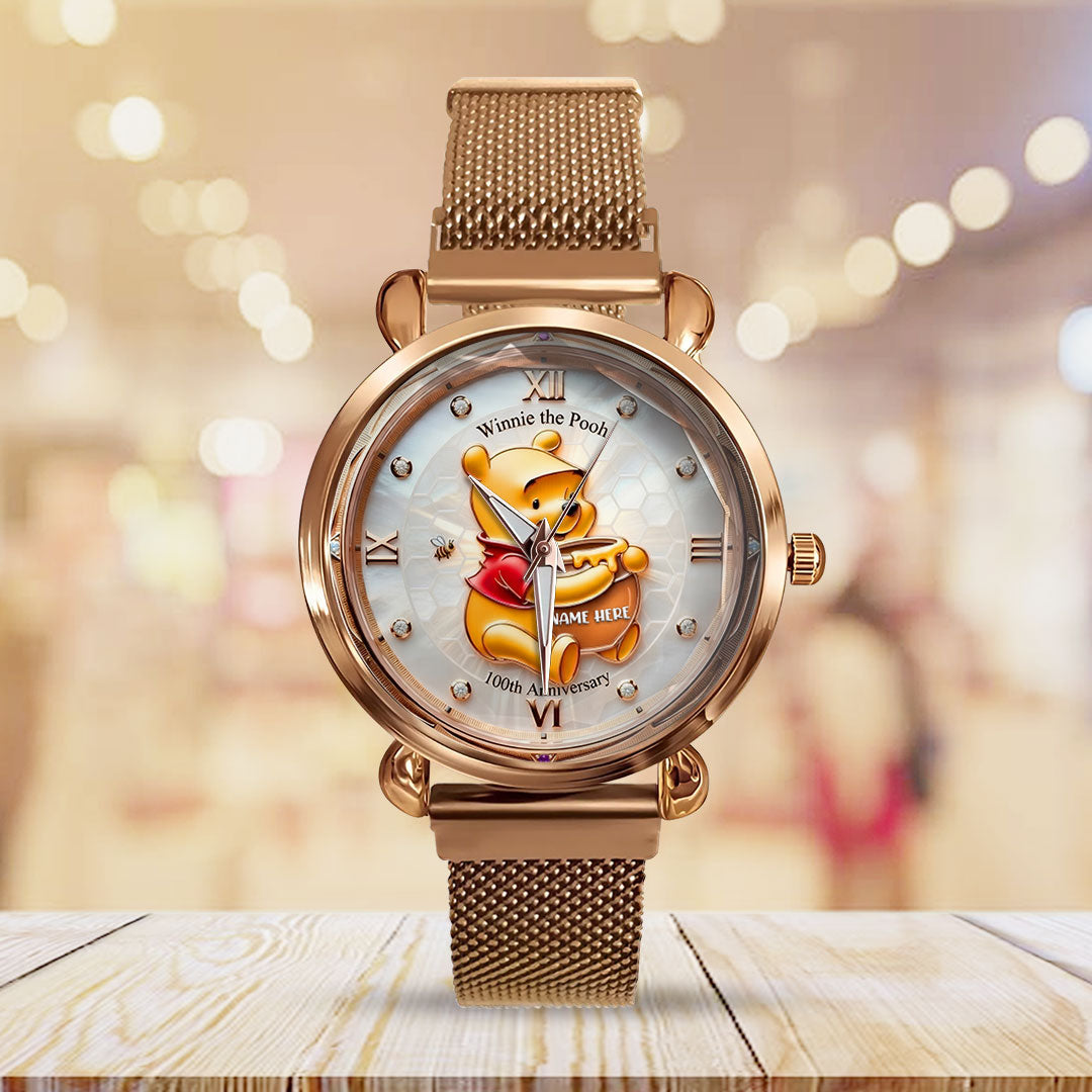 Personalized Winnie-the-Pooh 100th Anniversary Mesh Strap Quartz Watch – VANDH5010