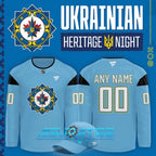 Winnipeg Jets 2026 Ukrainian Heritage Night Special Hockey Jersey