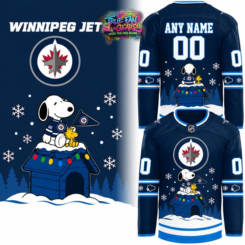 Winnipeg Jets Peanuts Christmas Night 2026 Personalized Hockey Jersey