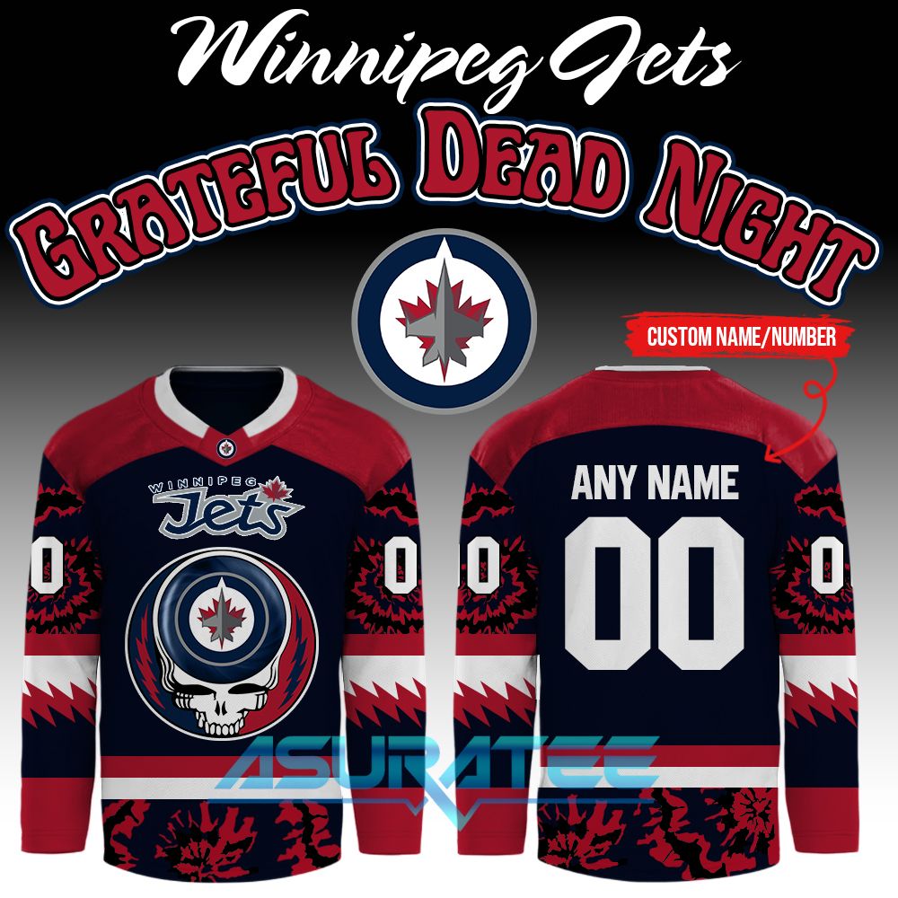 Winnipeg Jets x Grateful Dead Night Collab 2026 Hockey Jersey
