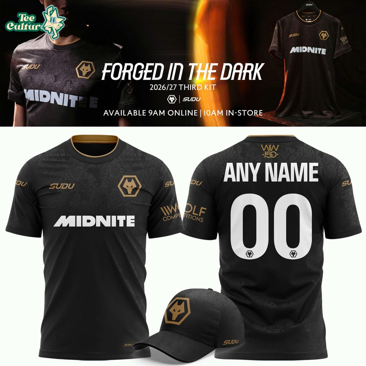 Wolves 2026/27 Third Kit Personalized Soccer Jersey - Custom Wolverhampton Wanderers Jersey