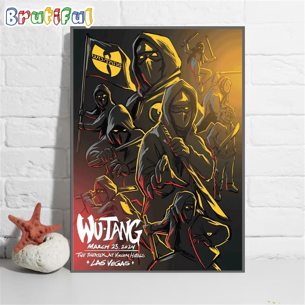Wu-Tang Clan March 23 2024 Las Vegas Wall Art Poster Canvas