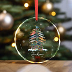 Xmas Tree Decor Gift For Fishing Lovers - Personalized Circle Glass Ornament - Christmas Gift For Fishing Lovers, Fishing Man