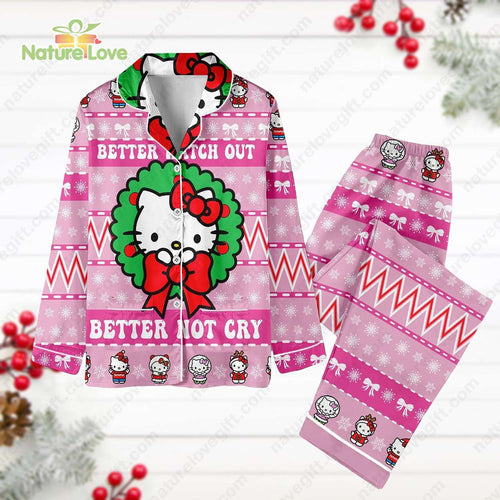 You Better Not Cry You Better Watch Out Christmas Hello Kitty Pajamas
