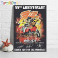 Zz Top 55th Anniversary 1969-2024 Thank You For The Memories Wall Art Poster Canvas