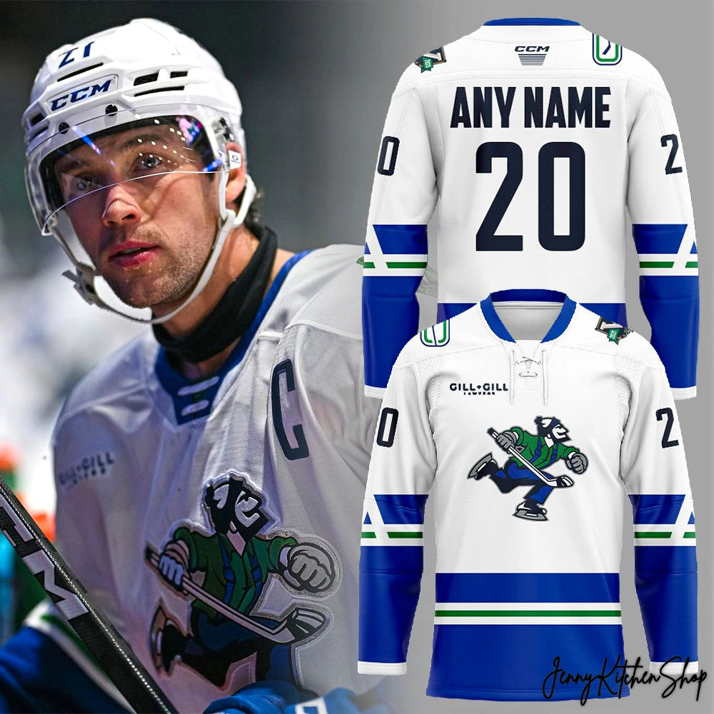 Abbotsford Canucks 5th Anniversary Uniform Custom Hockey Jersey