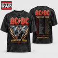 ACDC Angus Young Triangle Lightning Power Up Tour 2026 Vintage T Shirt
