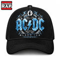 ACDC Black Ice Electric Blue Angus Silhouette Classic Baseball Cap, Trendy Music Baseball Cap