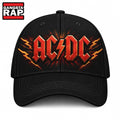 ACDC Classic Red Fiery Logo Black Rock Snapback Classic Cap, Trendy Music Baseball Cap