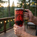 AC/DC PWR UP Rock Band 40oz Stainless Steel Tumbler