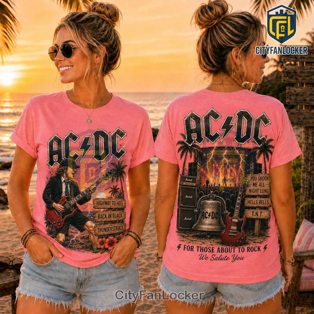 AC/DC Rock Band Retro Special Edition T-Shirt