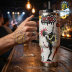 AC/DC Rock Grunge Art Insulated Stanley Tumbler