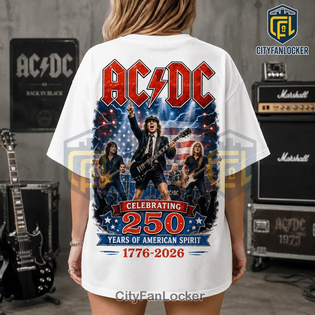 AC/DC x America 250 Years 1776-2026 Anniversary Collectible Graphic T-Shirt