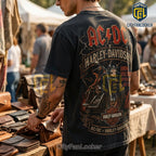 AC/DC x Harley-Davidson Vintage Black T-Shirt