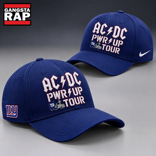 ACDC x New York Giants POWER UP TOUR 2026 Baseball Cap, Trendy Music Baseball Cap